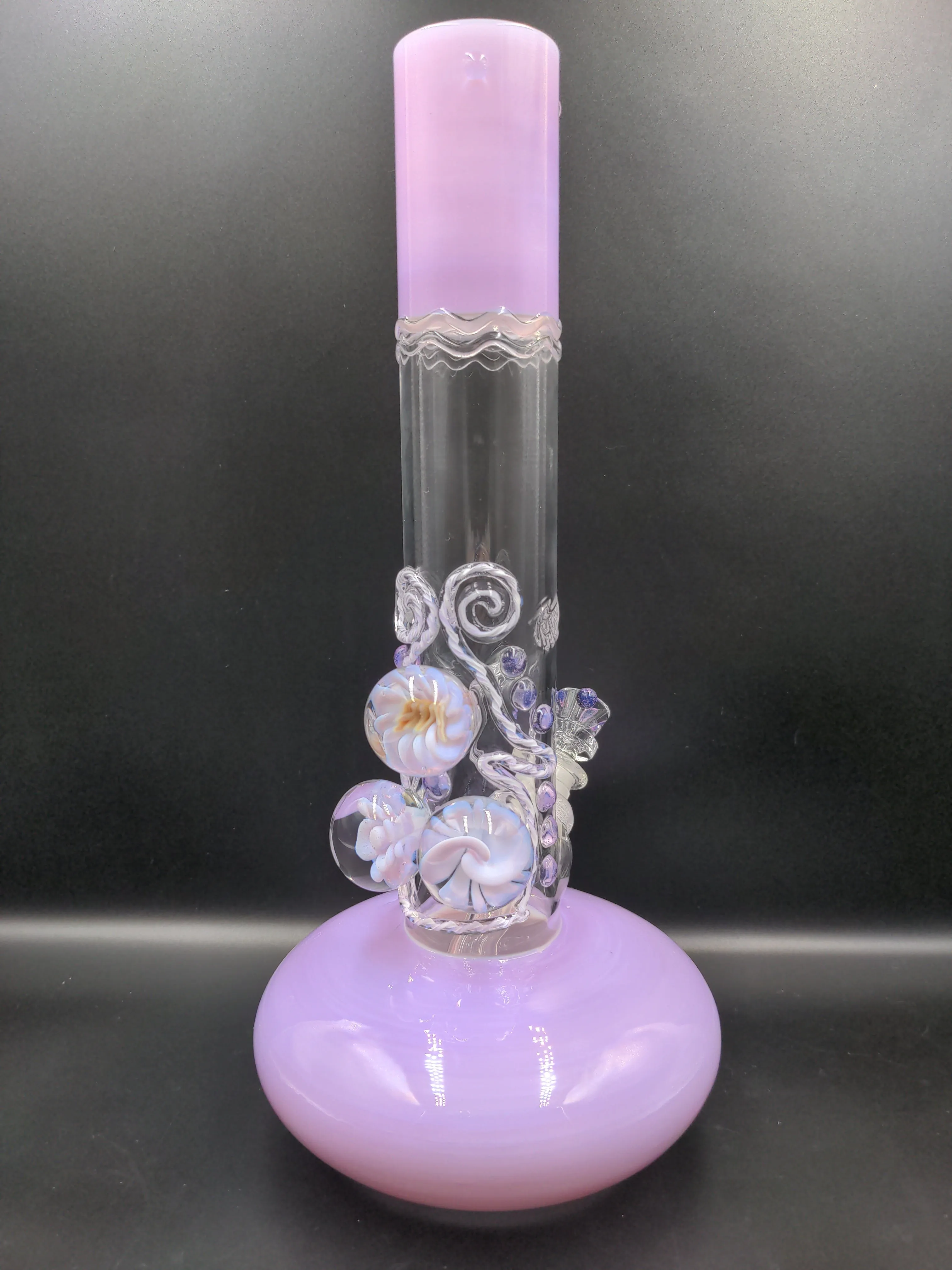 13 HVY Glass Marbled Flower Design Bong