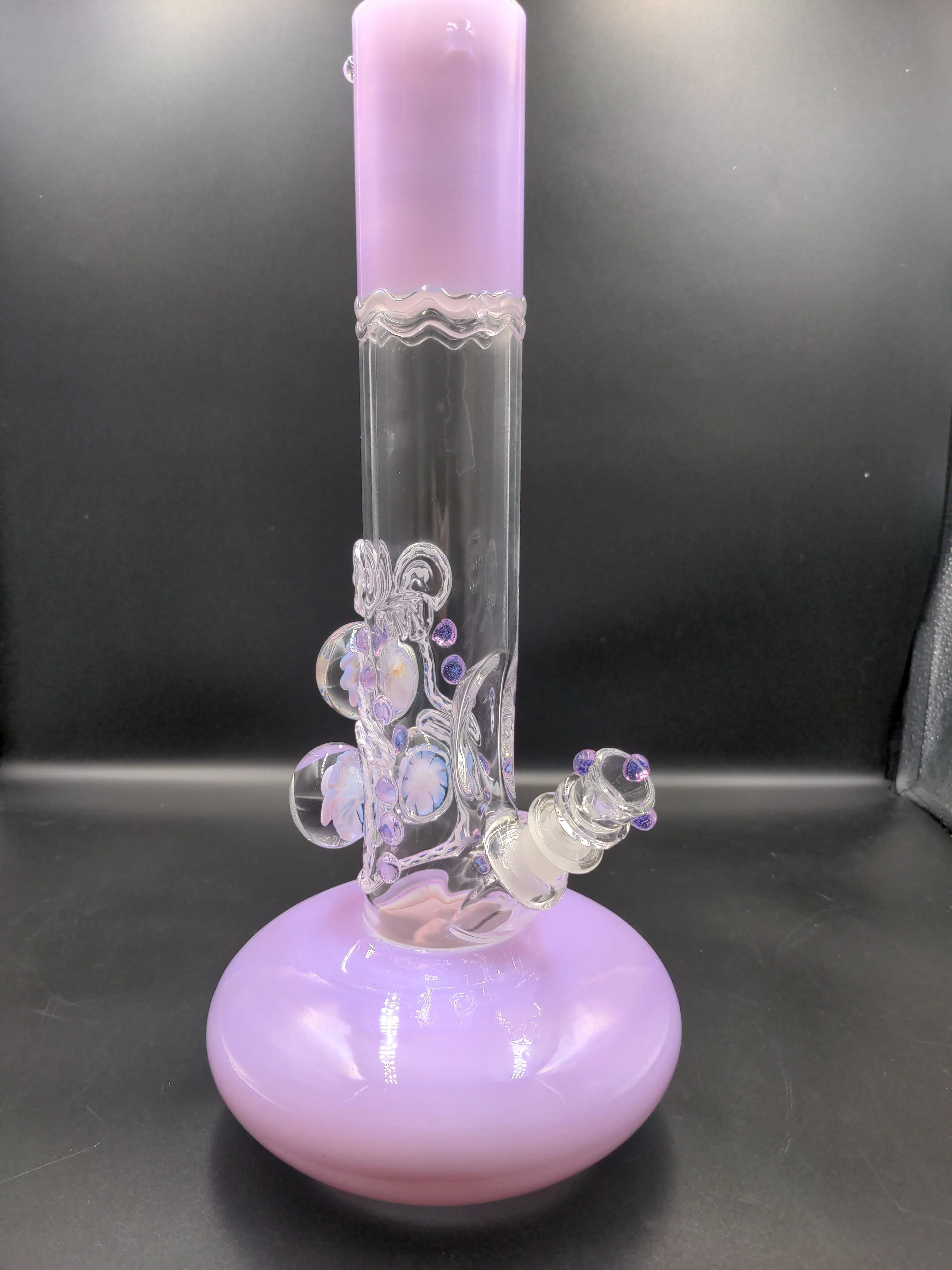 13 HVY Glass Marbled Flower Design Bong