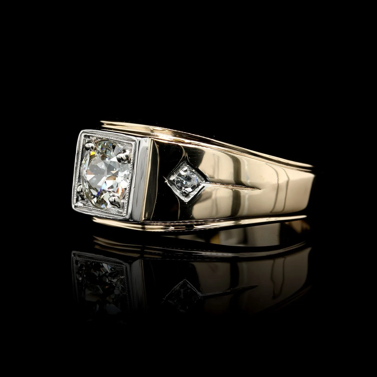 14K Two-tone Gold Estate Diamond Ring