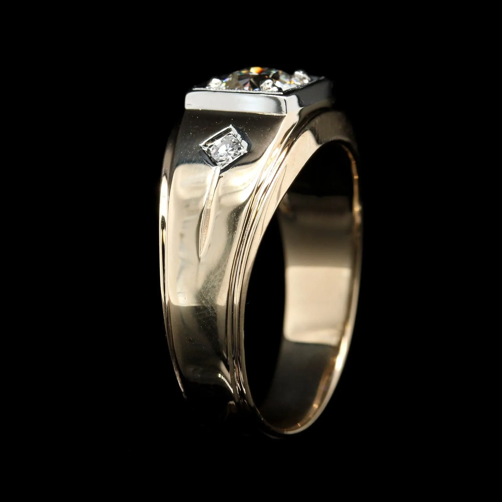 14K Two-tone Gold Estate Diamond Ring