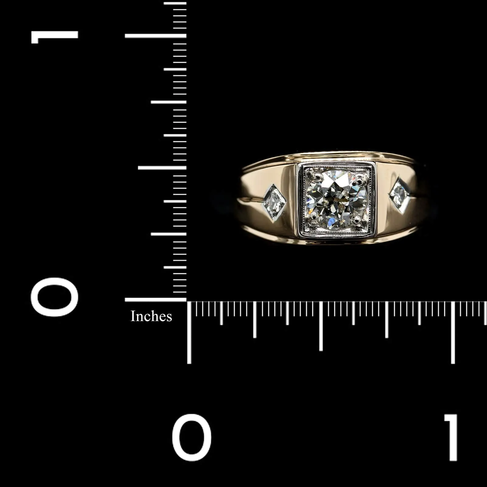 14K Two-tone Gold Estate Diamond Ring