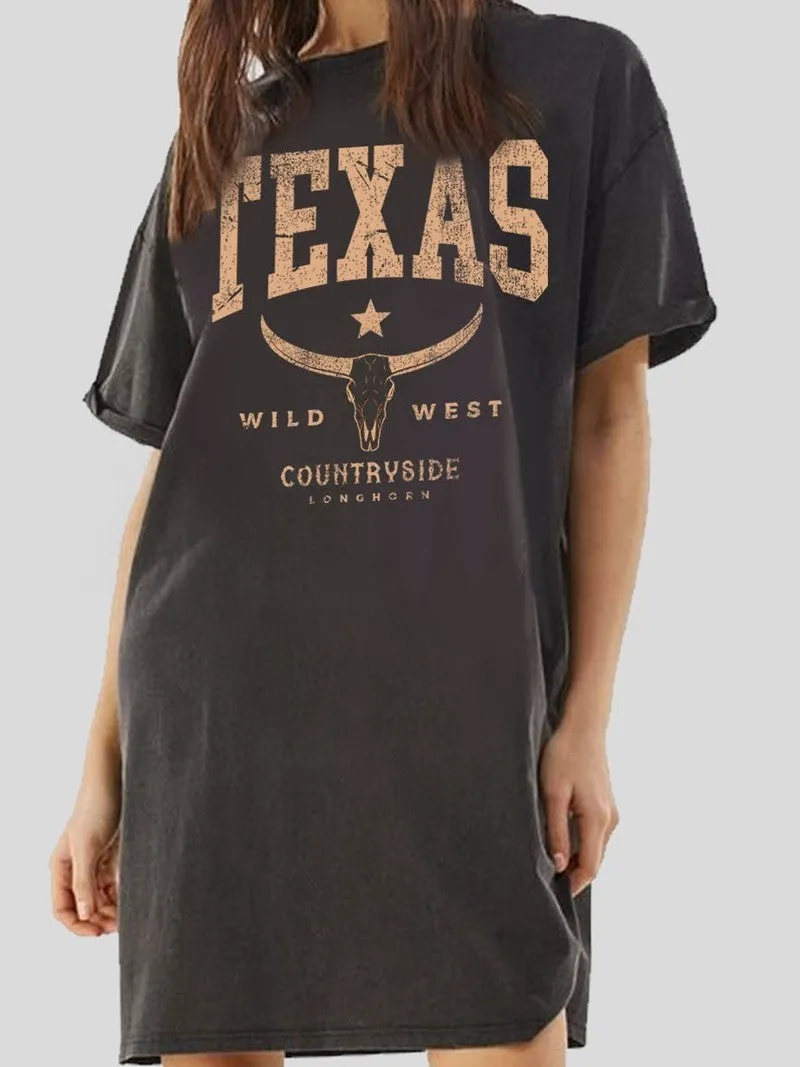 27 Vintage Texas Tee Shirt Dress