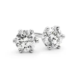 6 Claw Diamond Studs