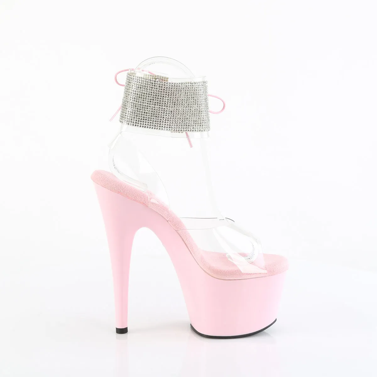 7 Inch Heel ADORE-791-2RS Clear Baby pink