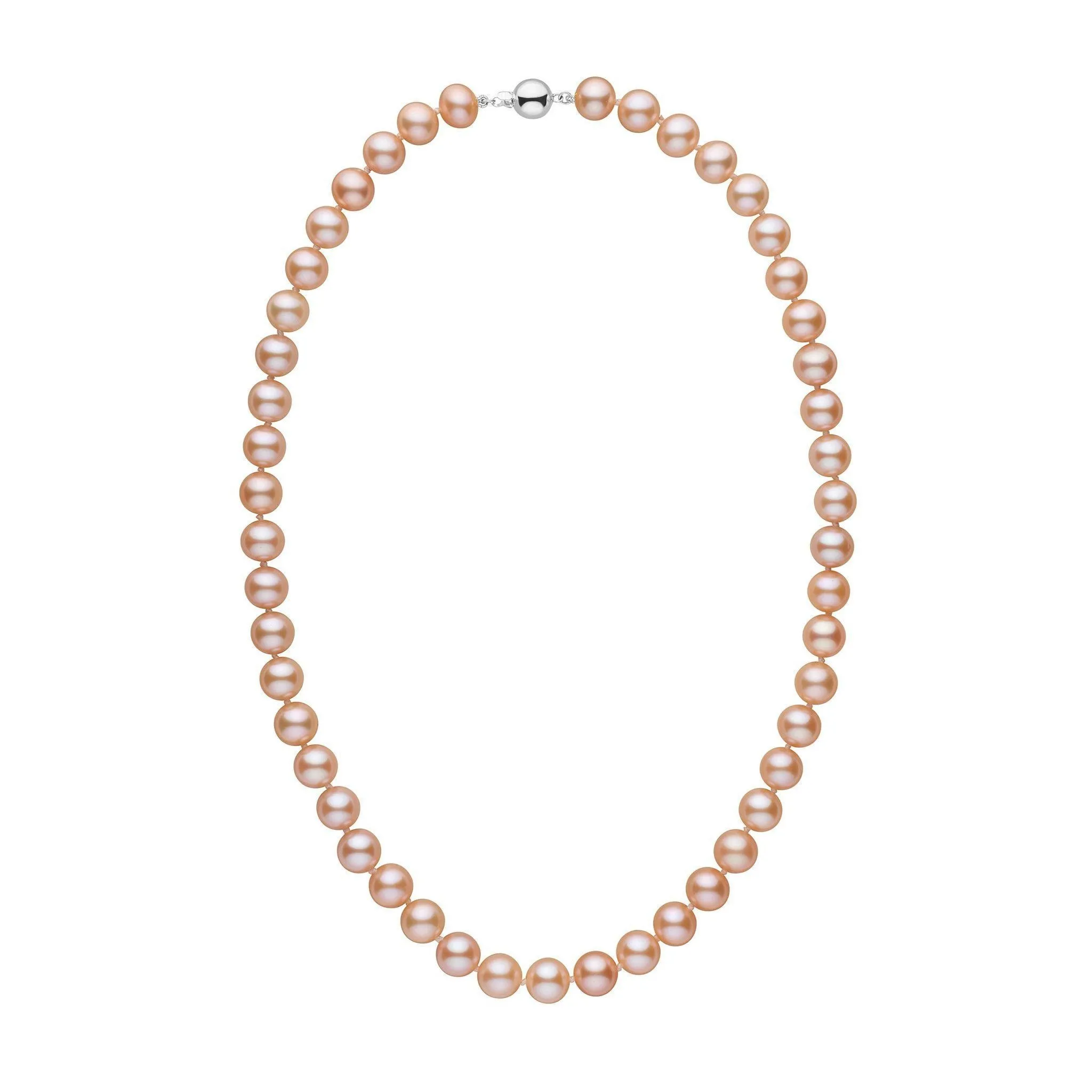 8.5-9.0 mm 18 Inch AA  Pink to Peach Freshwater Pearl Necklace