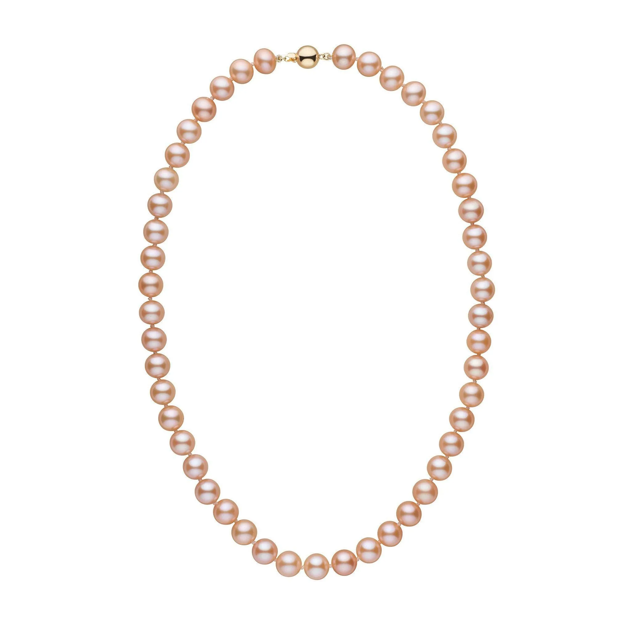 8.5-9.0 mm 18 Inch AA  Pink to Peach Freshwater Pearl Necklace