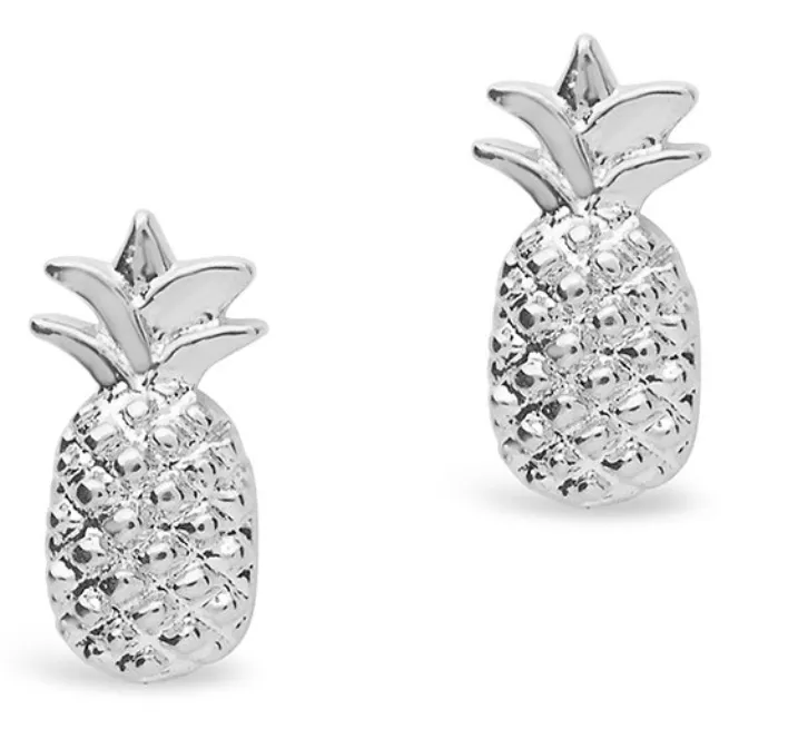 925 Silver Pineapple Stud Earring