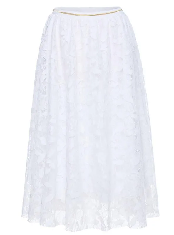 A-Line Lace Skirt Slim Elastic Waist