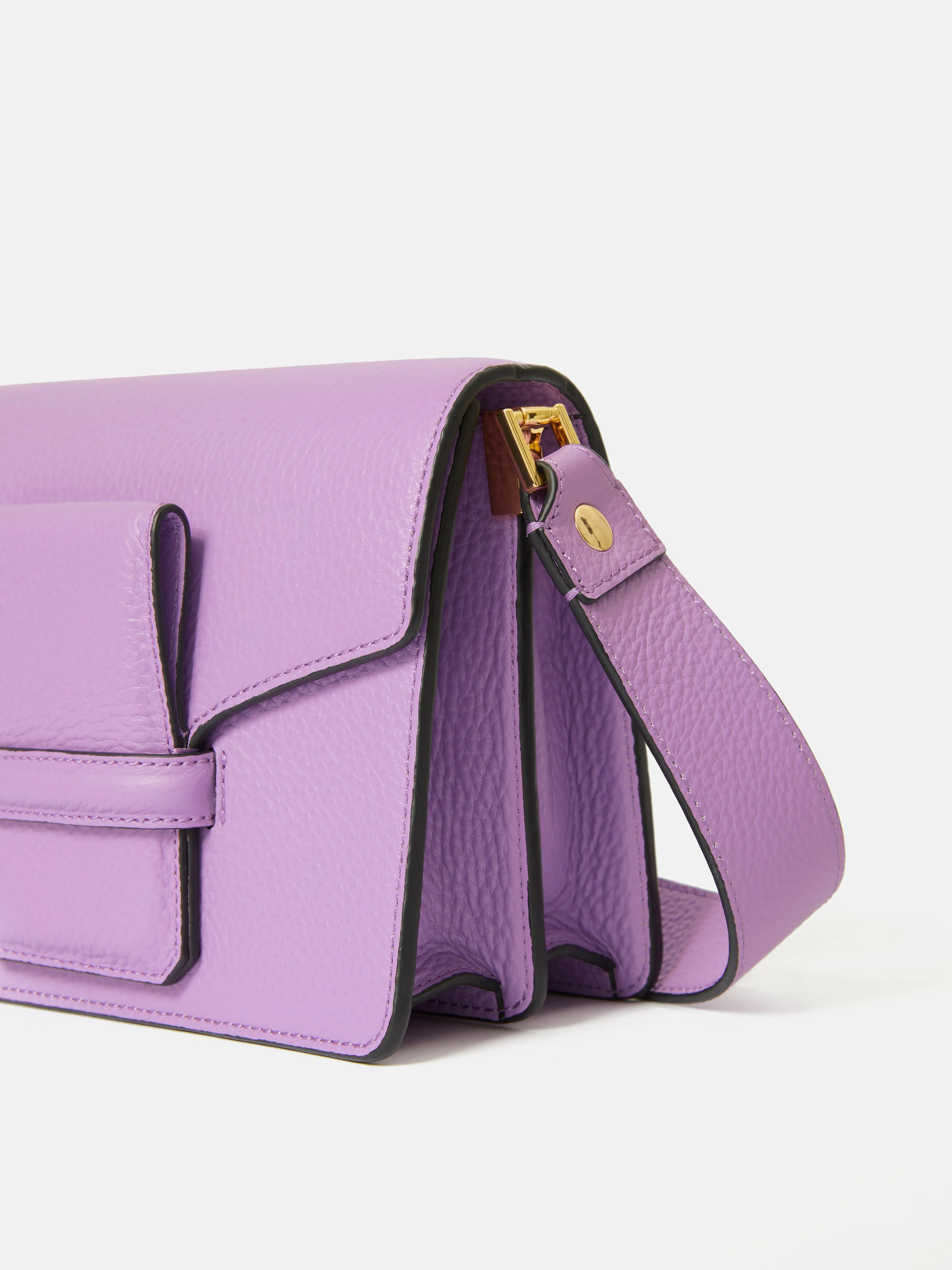 Ada Leather Crossbody Bag | Purple