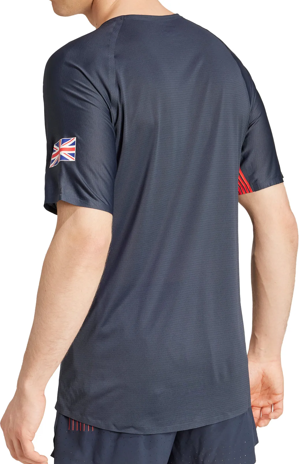 adidas Adizero Team GB Short Sleeve Mens Running Top - Blue