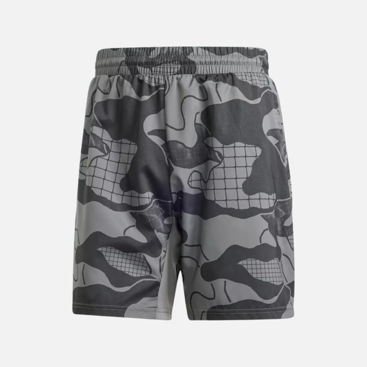 Adidas Club Graphic Men's Tennis Short -Grey Five/Black/Carbon