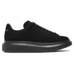 Alexander Mcqueen Raised Sole Suede Triple Black Sneaker (W)