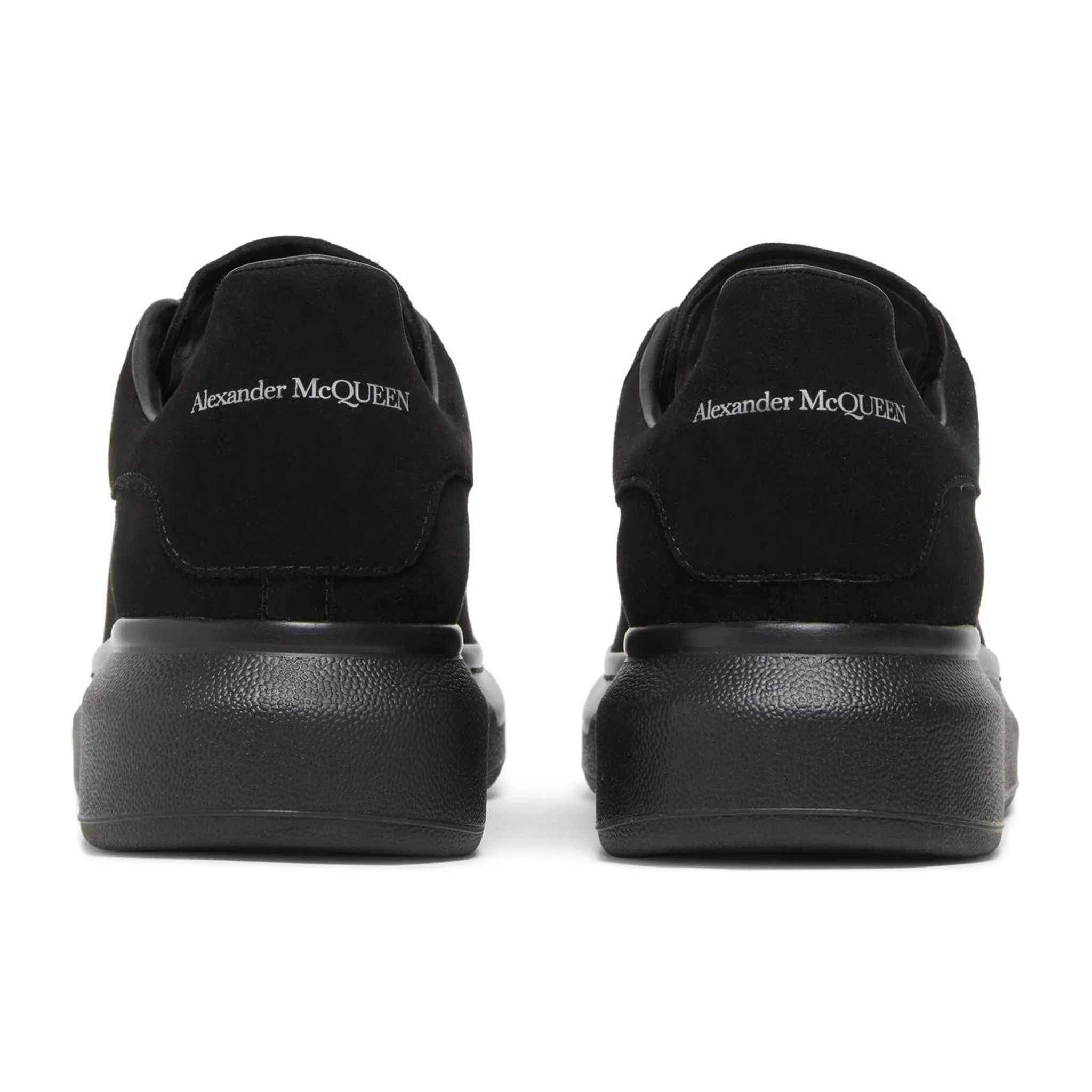 Alexander Mcqueen Raised Sole Suede Triple Black Sneaker (W)