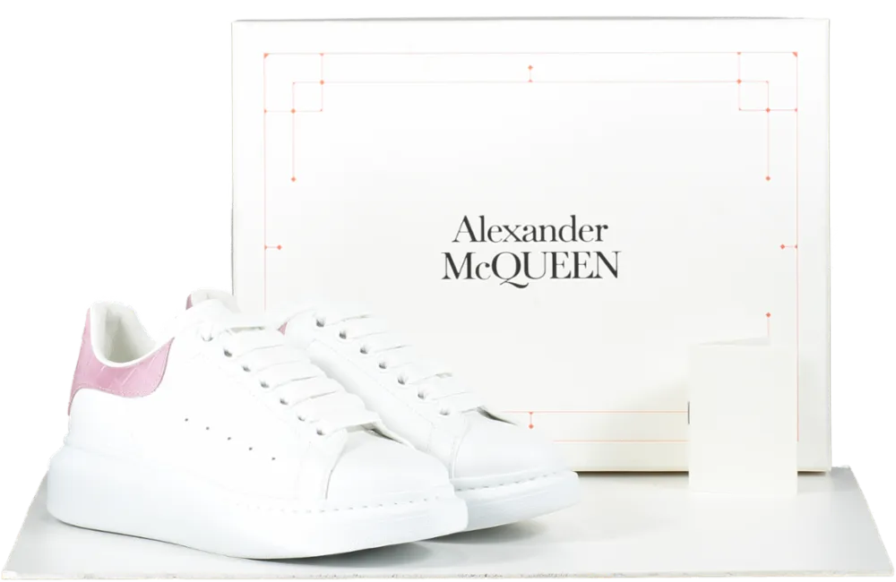 Alexander McQueen White / Antique pink Oversized Low-top logo Sneakers UK 3.5 EU 36.5 👠