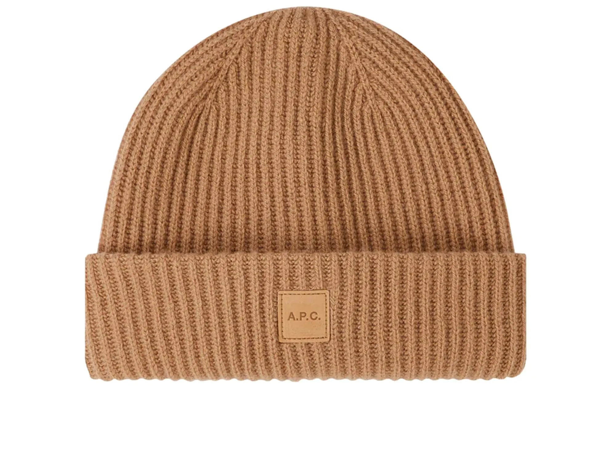 A.P.C. Michele Knit Cap in Camel Brown