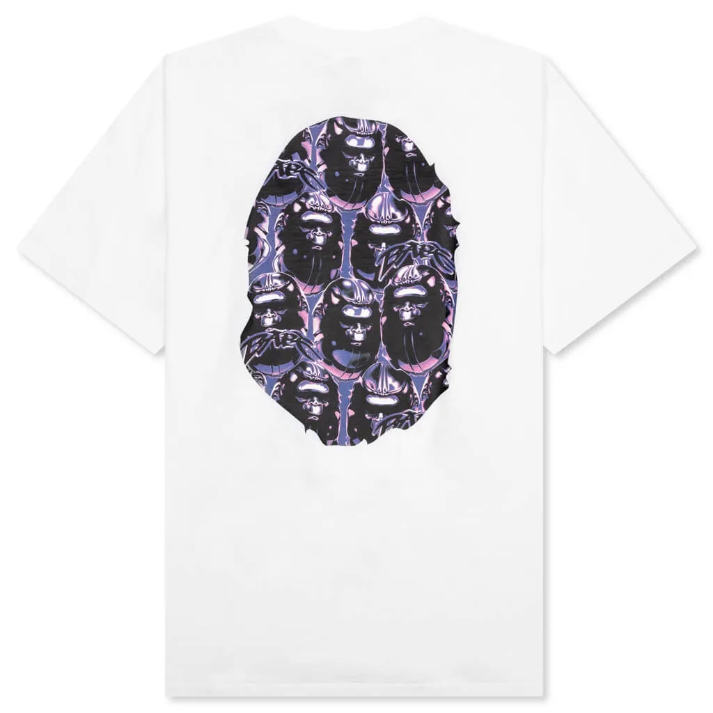 Ape Head Graffiti Big Ape Head Tee - White/Purple