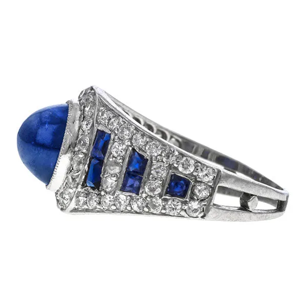 Art Deco Sapphire & Diamond Ring