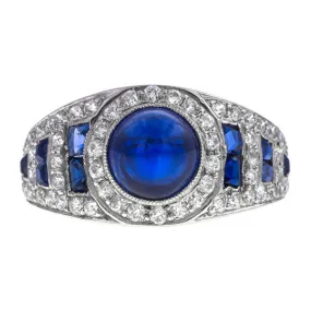 Art Deco Sapphire & Diamond Ring