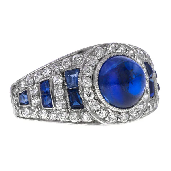 Art Deco Sapphire & Diamond Ring