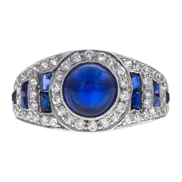 Art Deco Sapphire & Diamond Ring