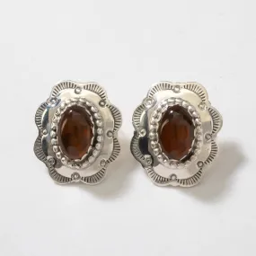 Baltic Amber Navajo USA Native American Made 925 Sterling Silver Earrings with Stud Backing