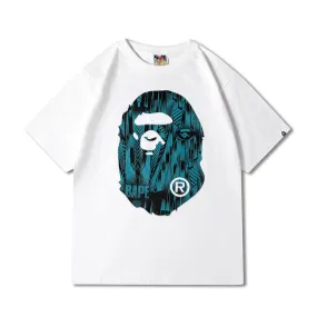 BAPE Speed Racer Big Ape Head Tee White Blue