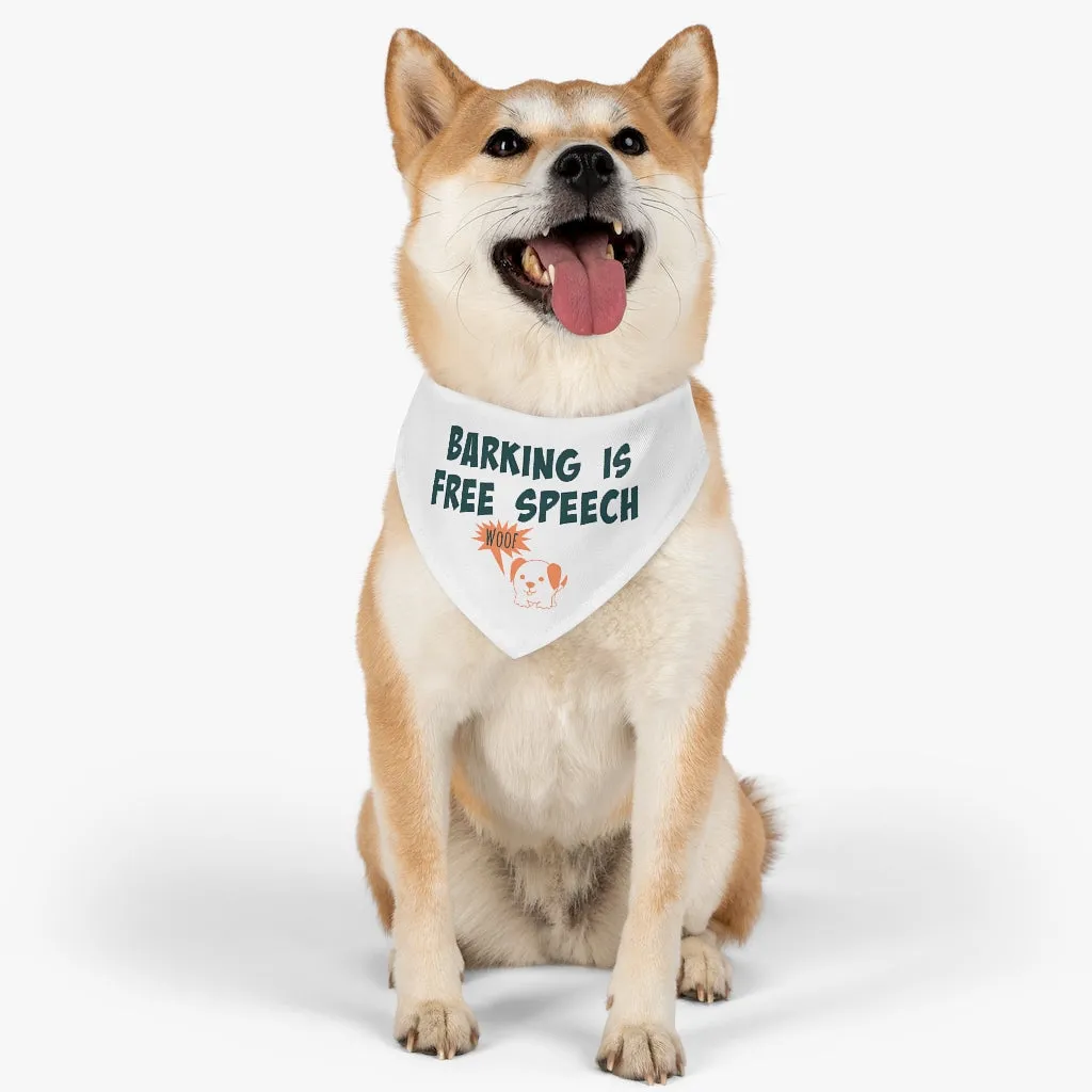 Barking Is Free Speech Dog Bandana Collar