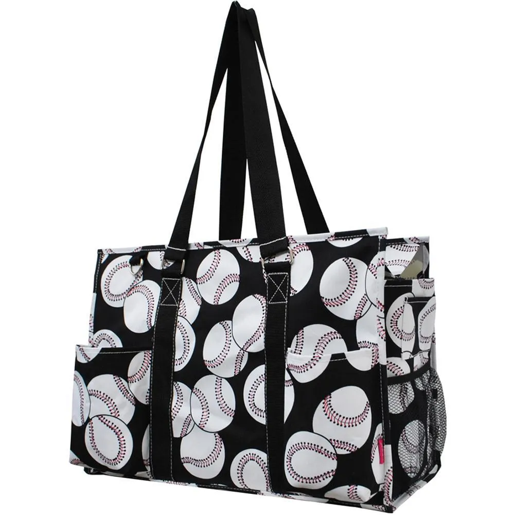 Baseball NGIL Zippered Caddy Large Organizer Tote Bag