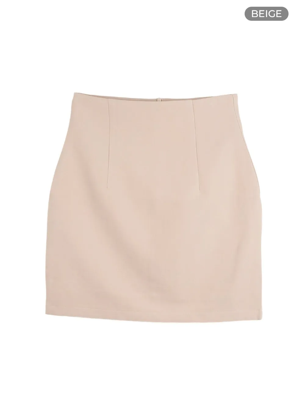 Basic High Waist Mini Skirt OU411