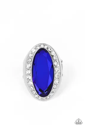 Believe in Bling Blue Rhinestone Ring - Paparazzi Accessories