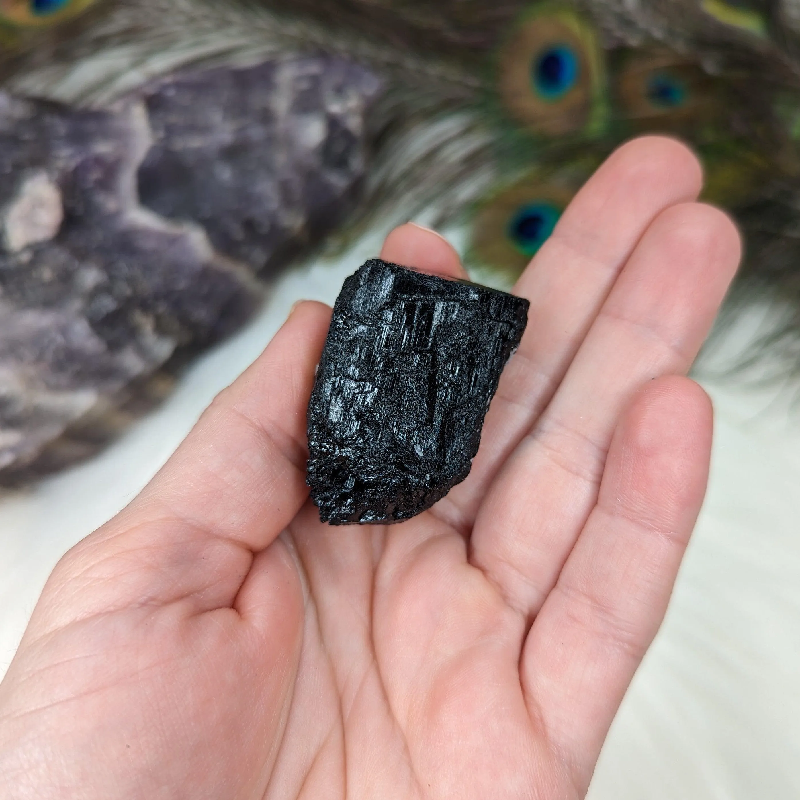 Black Tourmaline AA Gemmy Crystal Specimen