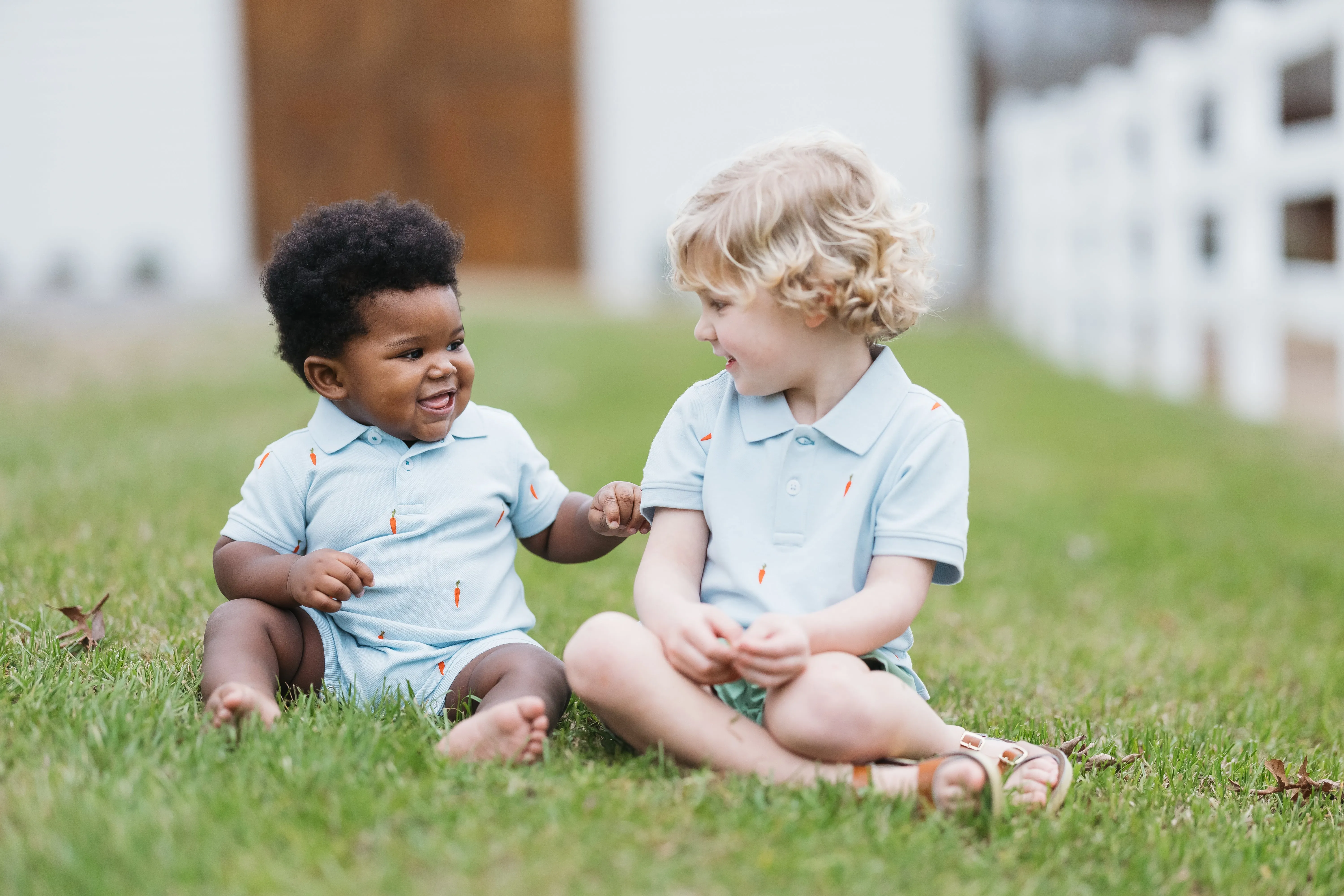 Blue Rooster Baby Boys Alec Jumper - Carrot Embroidery