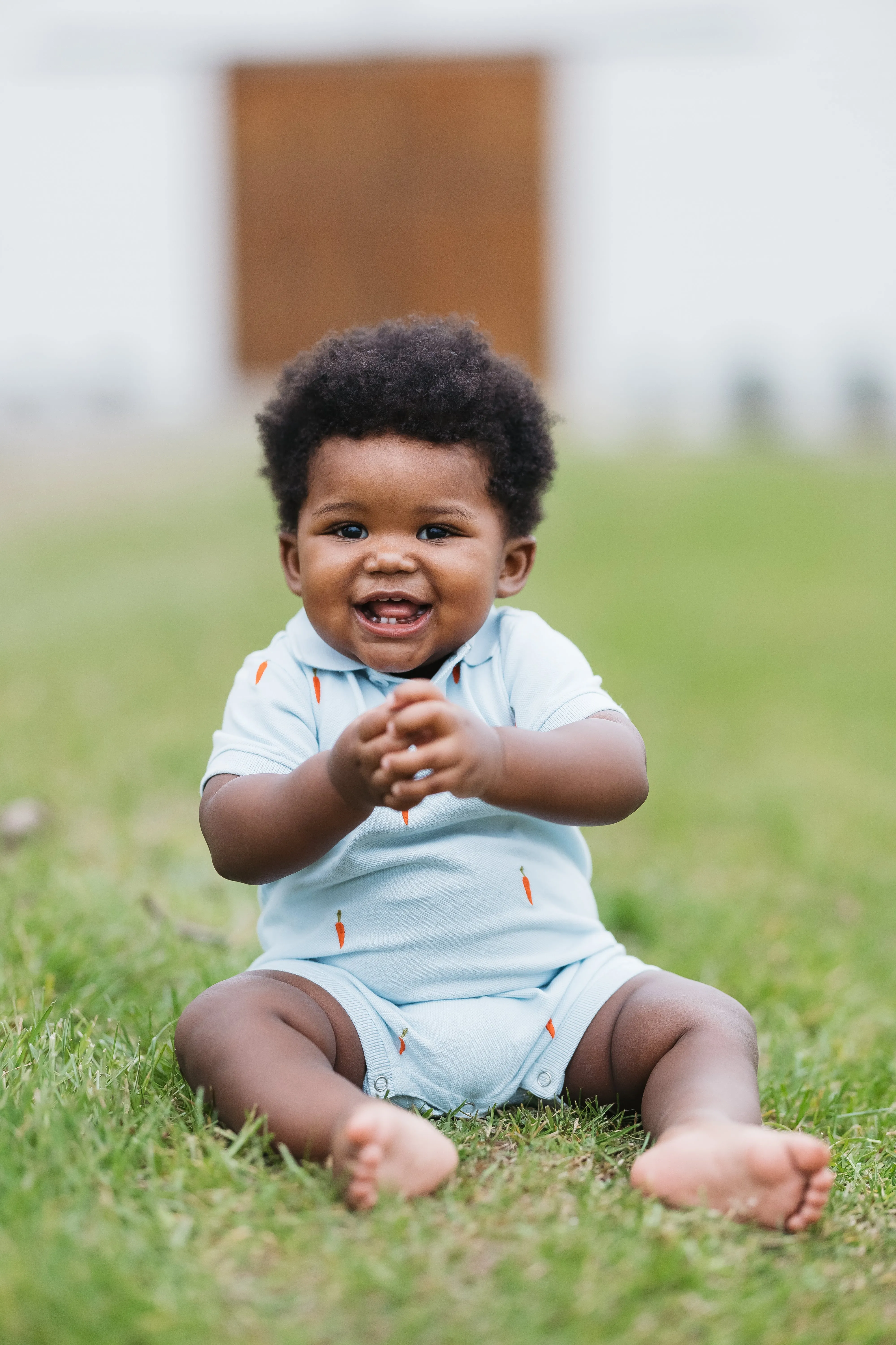 Blue Rooster Baby Boys Alec Jumper - Carrot Embroidery