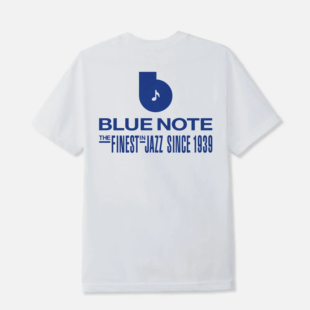 Butter Goods - Blue Note Finest Logo T-Shirt - White