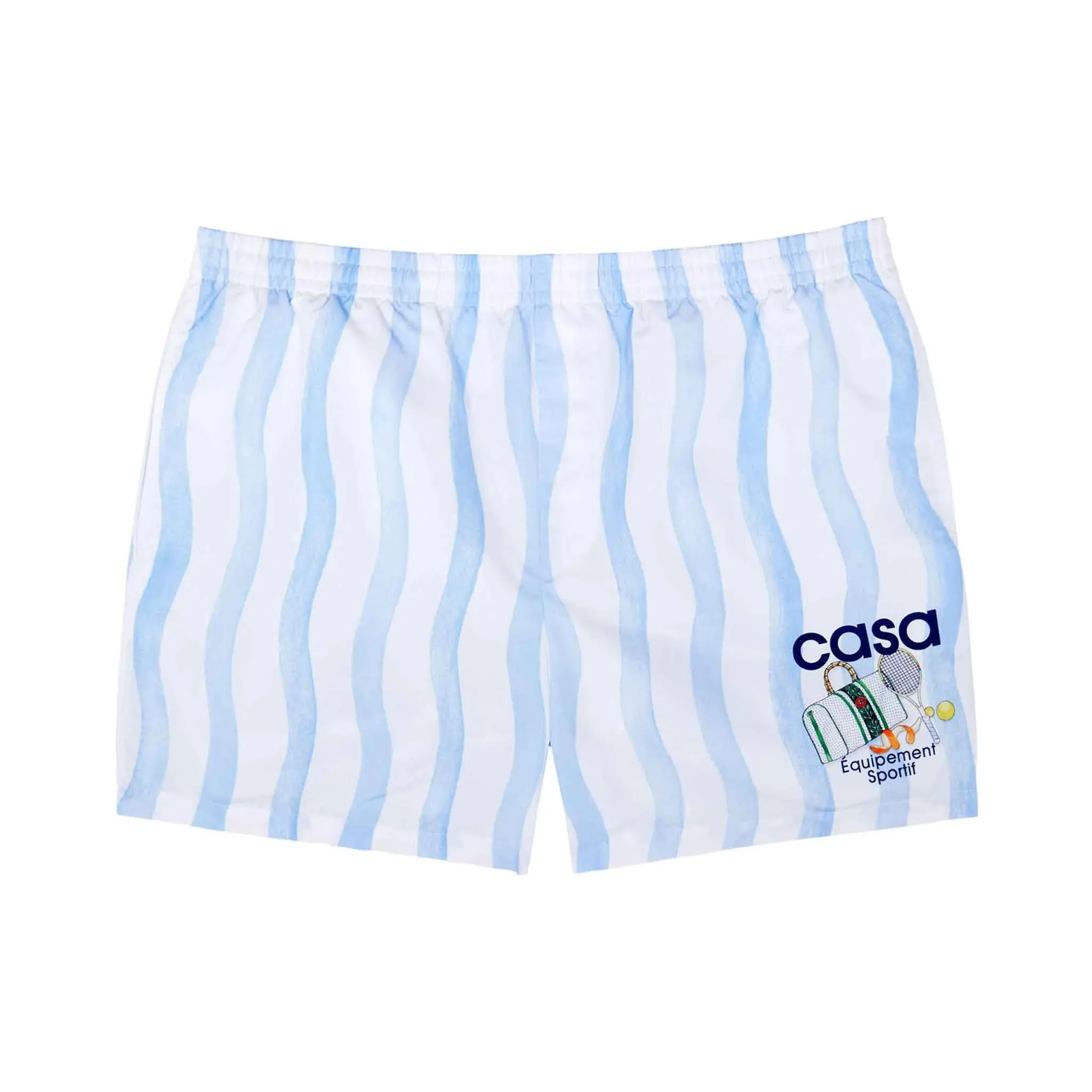 Casablanca Printed Swimshorts 'Blue Wave Stripe'