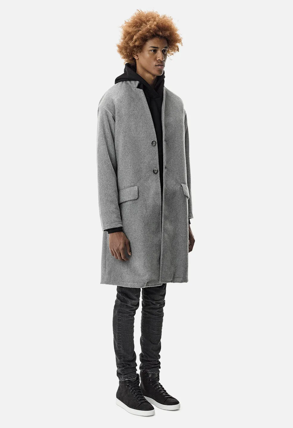 Cashmere Blend Topcoat / Grey