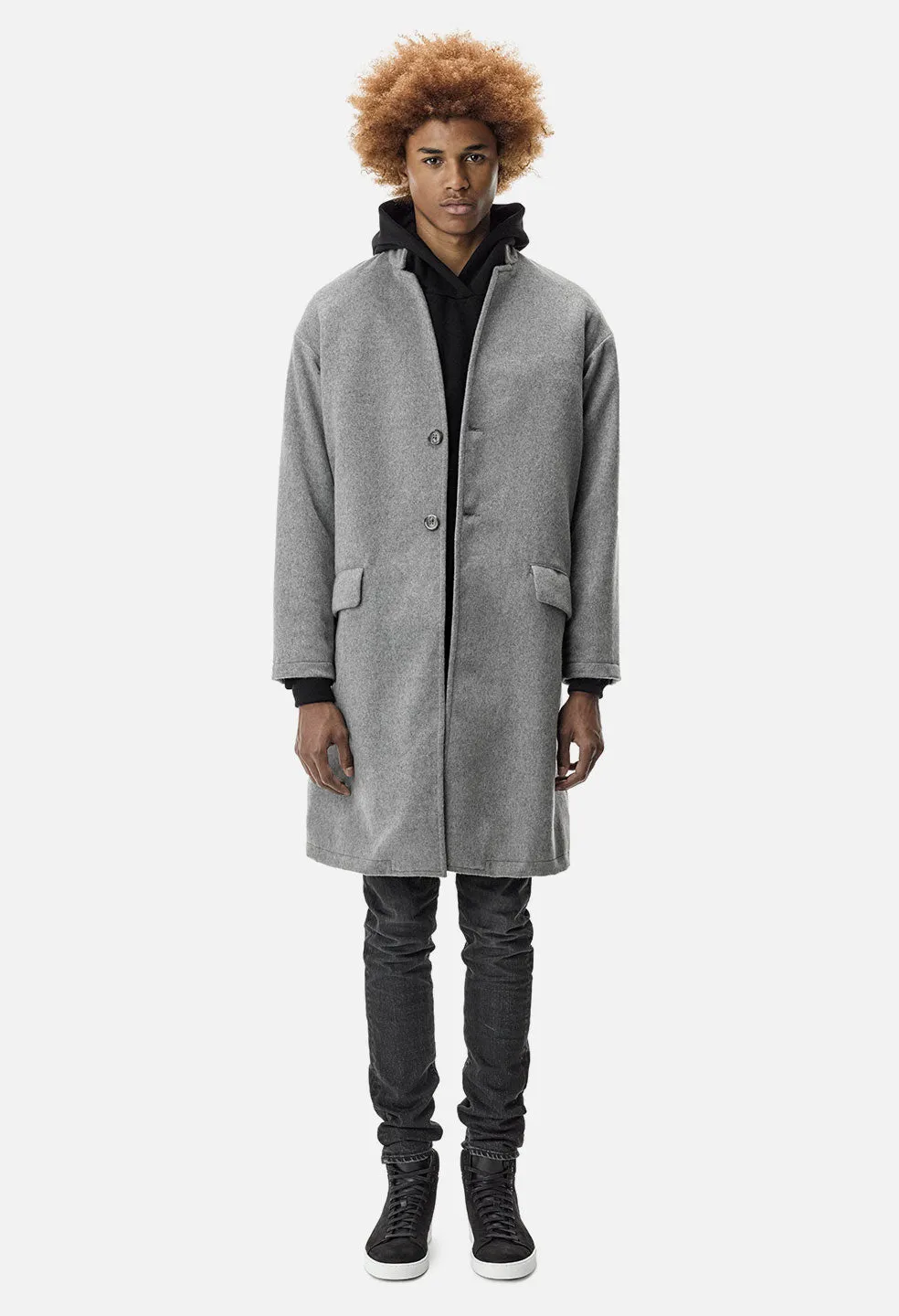 Cashmere Blend Topcoat / Grey