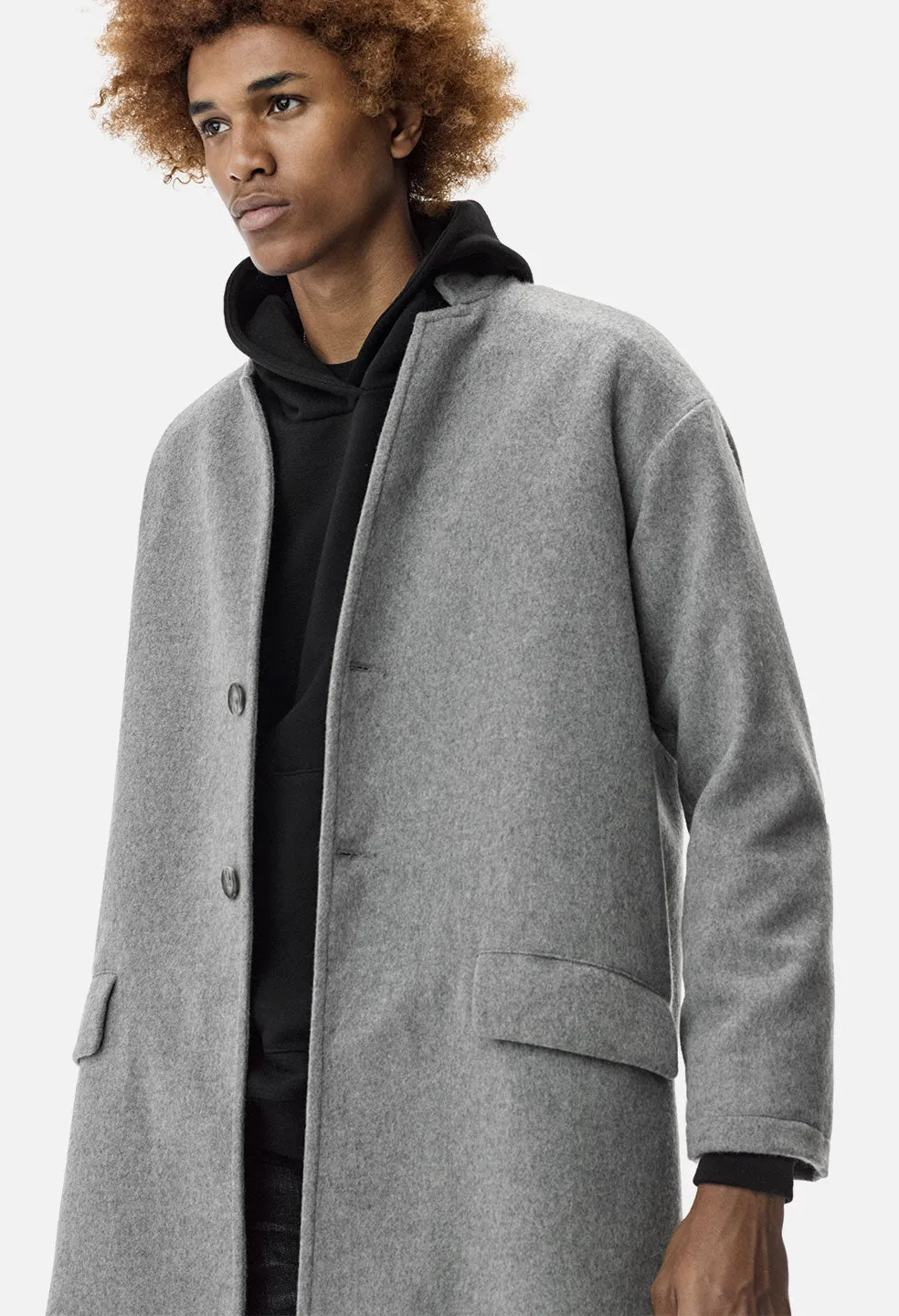 Cashmere Blend Topcoat / Grey