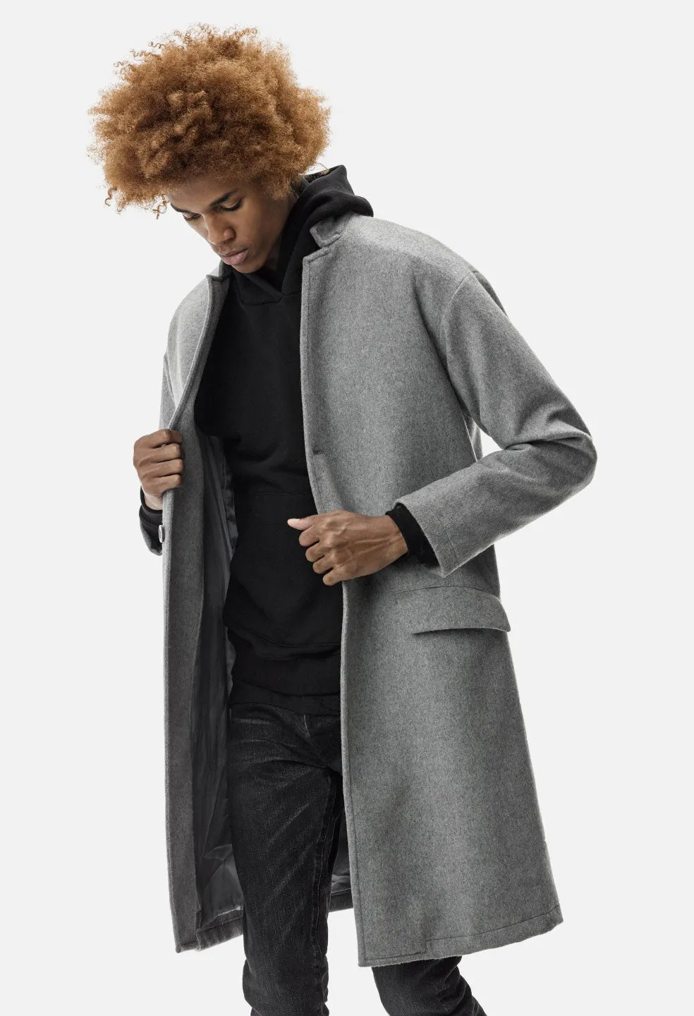 Cashmere Blend Topcoat / Grey