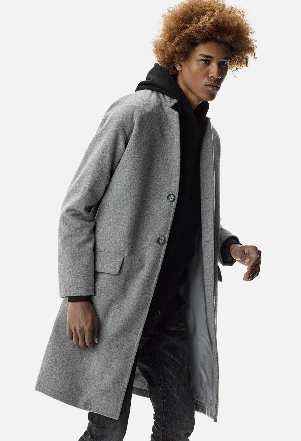 Cashmere Blend Topcoat / Grey