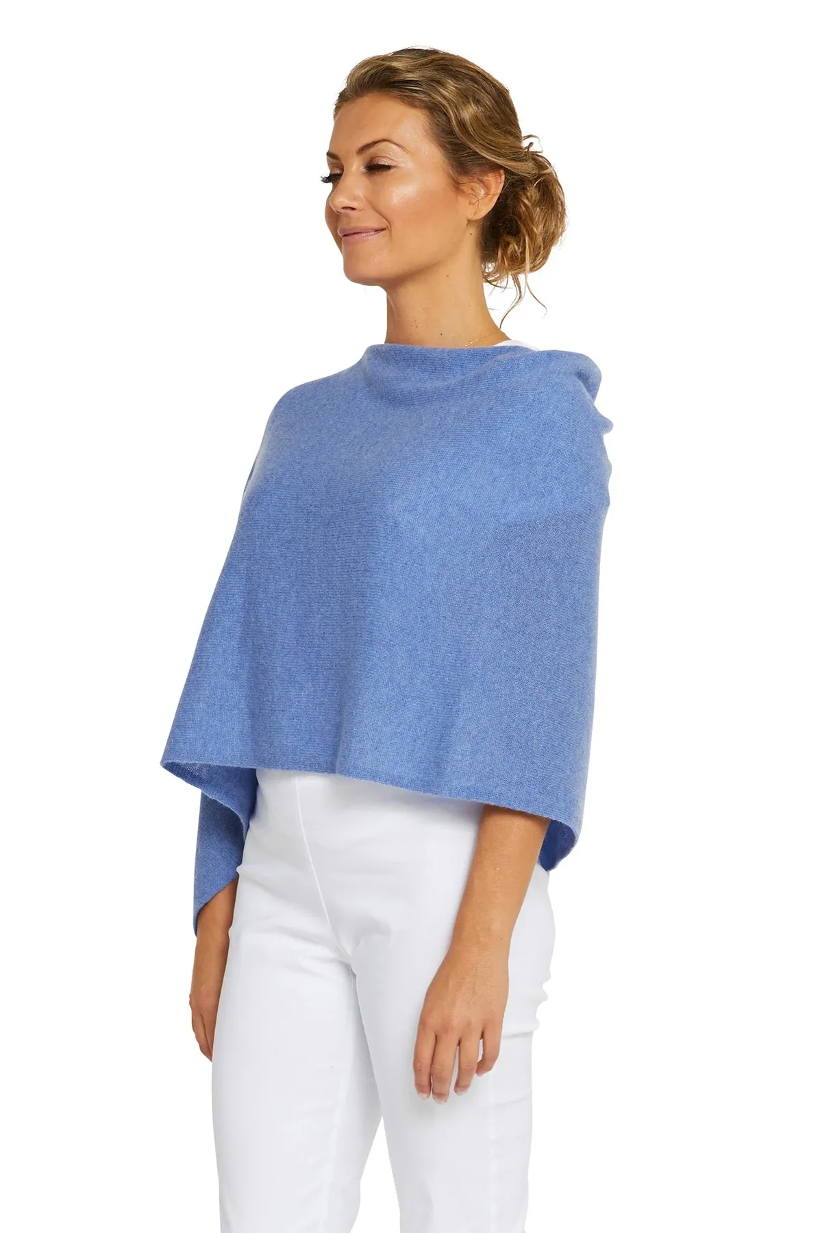 Cashmere Topper - Cornflower Blue