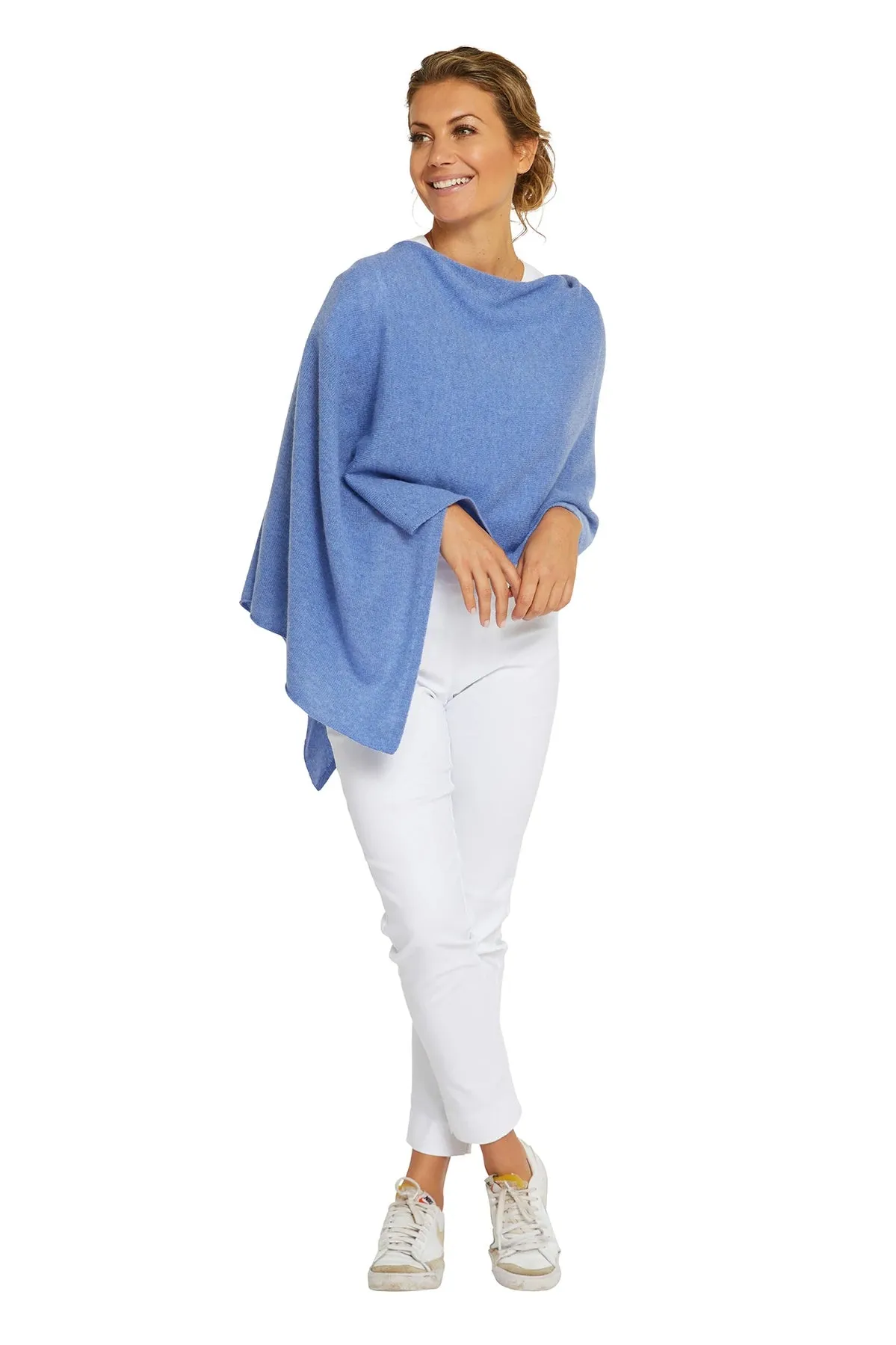 Cashmere Topper - Cornflower Blue