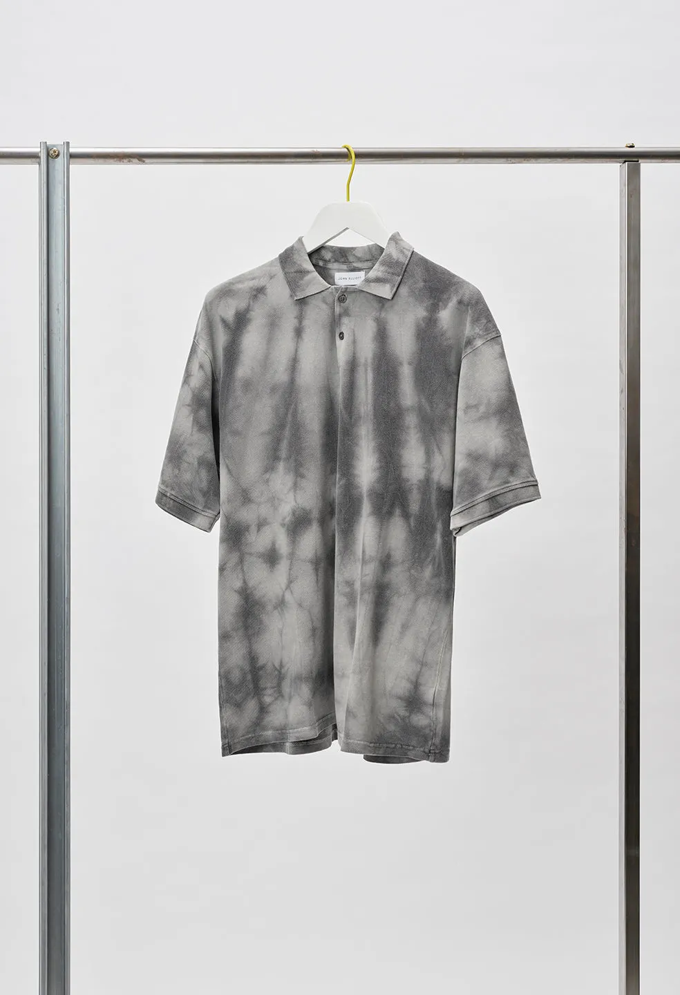 Charcoal Tie-Dye Oversized Polo / Lunar