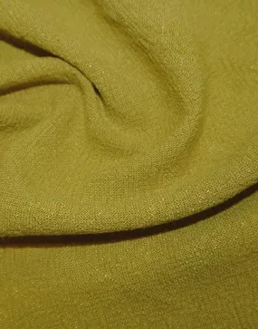 Chartreuse Stonewashed Linen Viscose Fabric