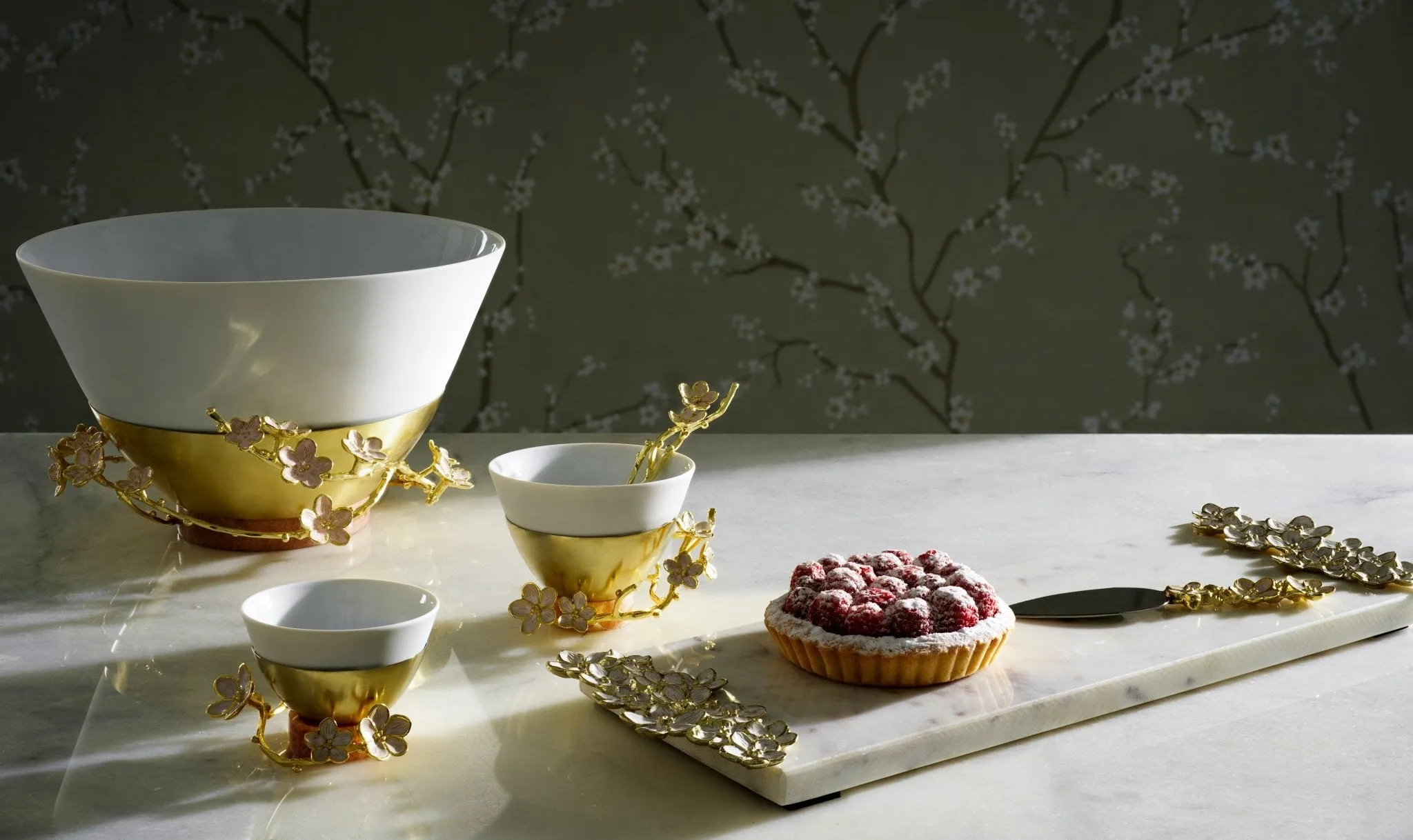 Cherry Blossom Porcelain Serving Bowl