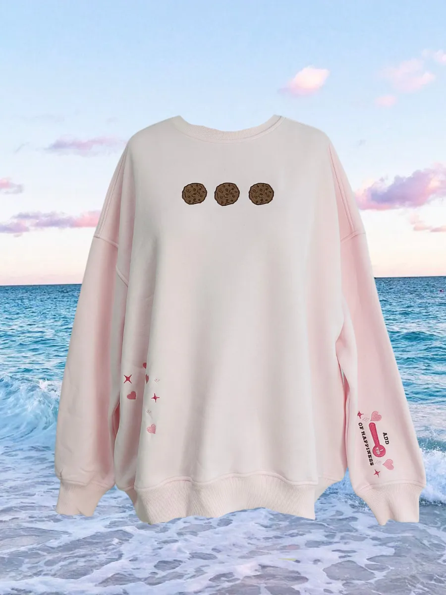 Chocolate Chip Cookie Recipe Embroider Sweatshirt