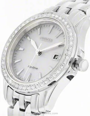 Citizen Ladies Silhouette Crystal - Stainless Steel - Silver-Tone Dial - Date