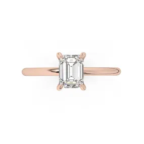 Classic Emerald Cut Solitaire Engagement Ring