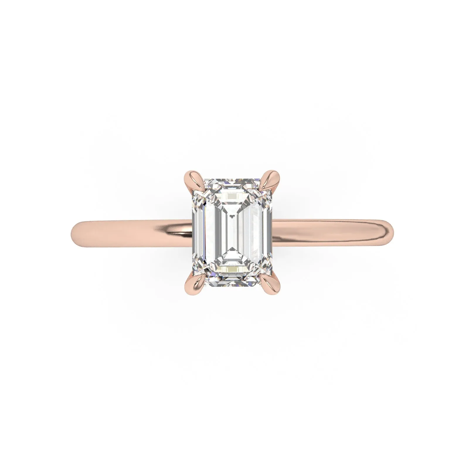 Classic Emerald Cut Solitaire Engagement Ring