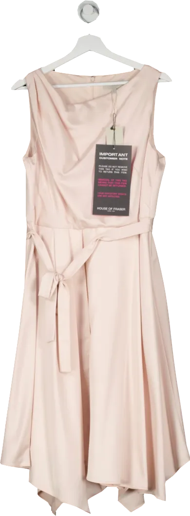 Coast Pink Savannah Soft Midi Dress Blush UK 14